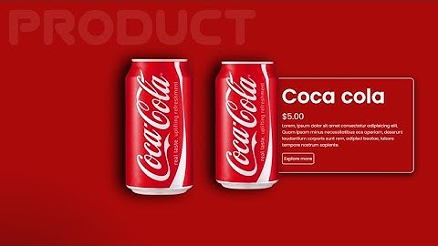 Animated Product Hover using HTML & CSS ||  CocaCola Card Hover