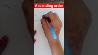 ascending order #math trick