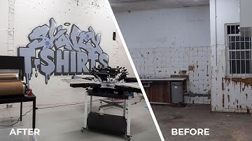 Transforming a neglected space into a bright Screen Printing studio.
