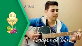 Video thumbnail of "Cordero De Dios ALEGRE (Canto para misa) - Letra y Acordes"