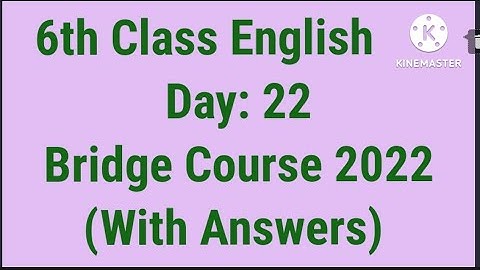 6th class english bridge course day 22 answers/setu abhyas 6th std english activity 22 answers/सेतू