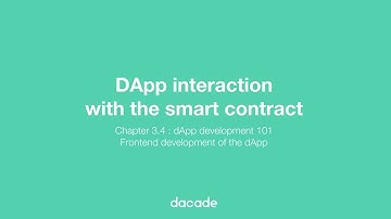 Blockchain development 101 - 3.4 DApp interaction with the smart contract