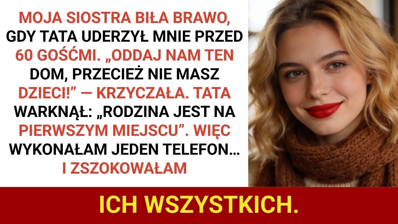 Stałam na rodzinnym przyjęciu, gdy policzek dopiero co przestał mnie piec od uderzenia. Moja siostra biła brawo, a tłum wtórował jej jak na pokazie. Wtedy moja matka podeszła i powiedziała głośno,...