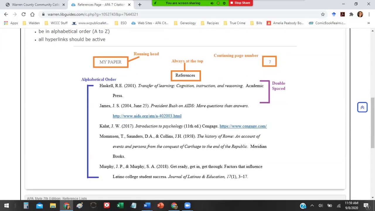 how to cite apa 7 websites