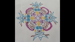 Ratha Saptami Special Rangoli 31*1 dots in Traditional Indian design