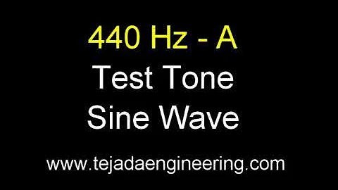 440HZ Test Tone Sine Wave - One Hour