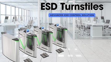 How do ESD turnstile gate control static electricity of people in EPA?