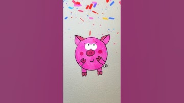 How to Draw a Pig easy | Step by step Drawing for kids 🐷