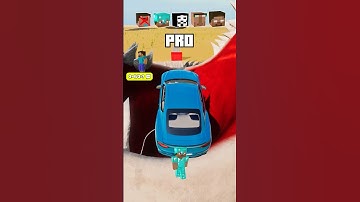 Noob vs PRO vs Hacker vs Villager vs HEROBRINE Car Jump Challenge! - BeamNG.Drive