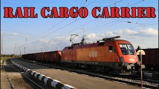 Rail Cargo Carrier Freight Train at Kostinbrod Train Station in Bulgaria