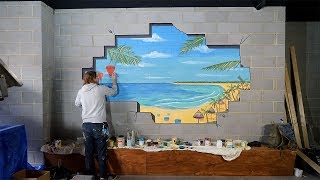 Download Lagu Painting a HOLE in a WALL mural!! MP3