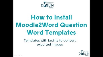 Moodle2Word Installation v3.5