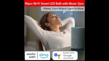 Wipro 12.5-Watt B22 Wi-Fi Smart LED Bulb with Music Sync Amazon Alexa and Google Assistant #shots