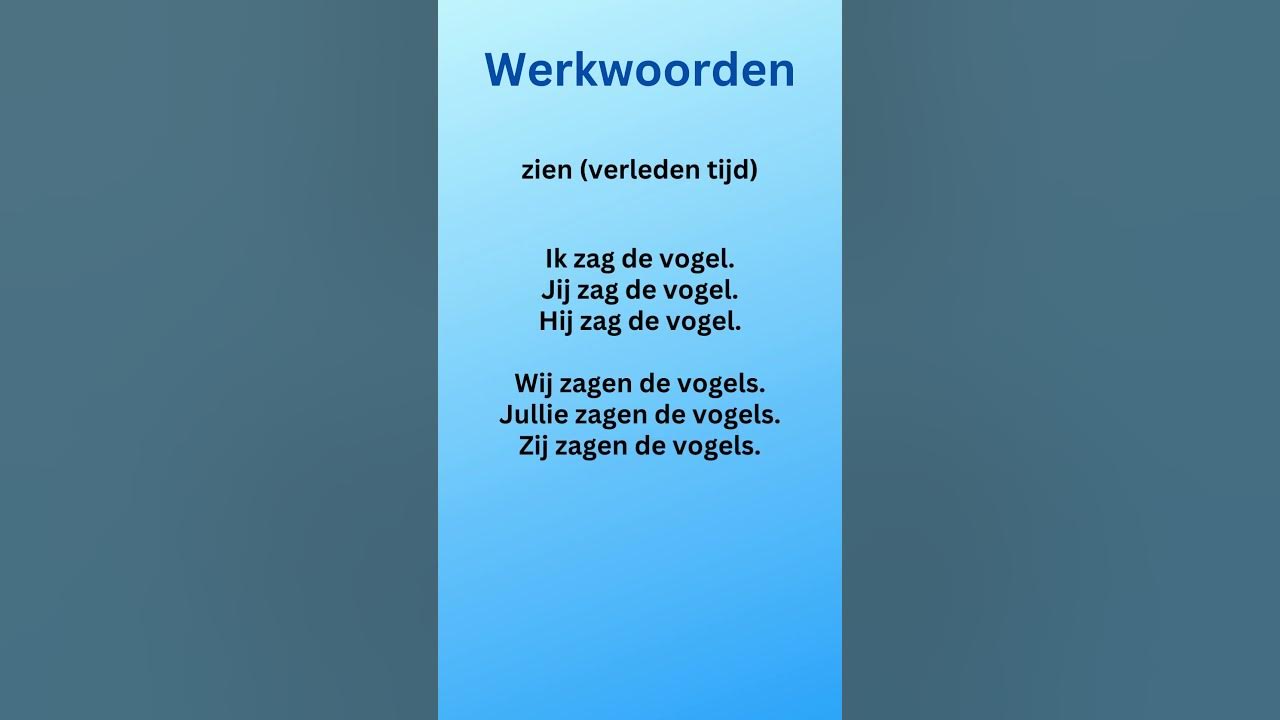Werkwoorden ik, jij, hij, wij, jullie en zij Zien YouTube