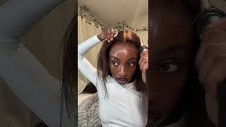 SAME WIG IN BIO #aliglossyhair #aliglossywig #brownwig #chocolatebrownwig #wiginstall