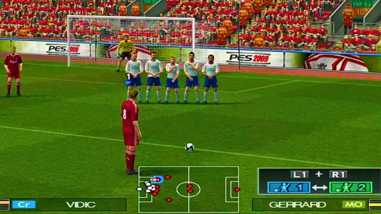 GERRARD in PES 2009 IS INSANE!! LIVERPOOL VS MANCHESTER UNITED
