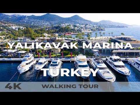 4K Yalikavak Marina Bodrum Turkey - Walking Tour 2022 | Aegean Coast 2022