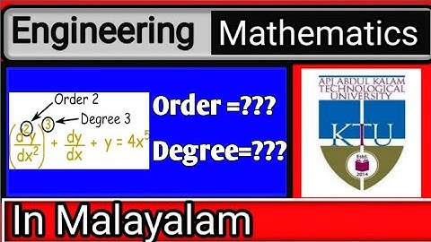 Order and degree of differential equation
