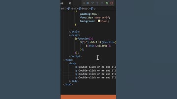 JQUERY DOUBLE CLICK EVENT | #shorts #programming #webdesign #webdevelopment #design