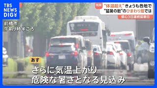 東京3日連続の猛暑日　全国各地で体温超えの危険な暑さ　あす（21日）にかけてさらに気温が上がる見込み　熱中症などに引き続き警戒必要｜TBS NEWS DIG