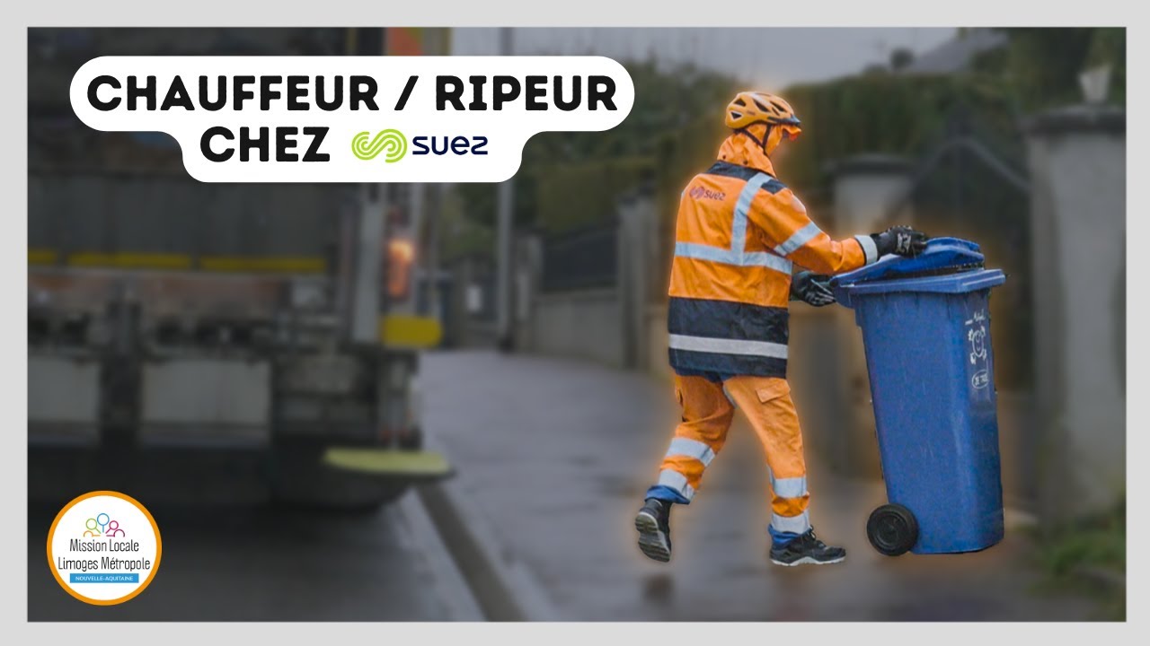 Voici LE MÉTIER de CHAUFFEUR RIPEUR chez SUEZ à Limoges !