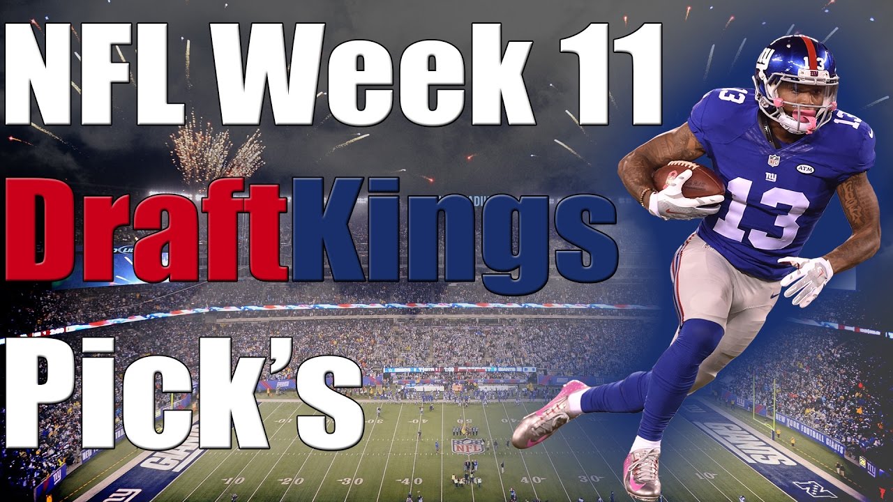 DraftKings NFL Week 11 Pick's DFS Fantasy Football YouTube