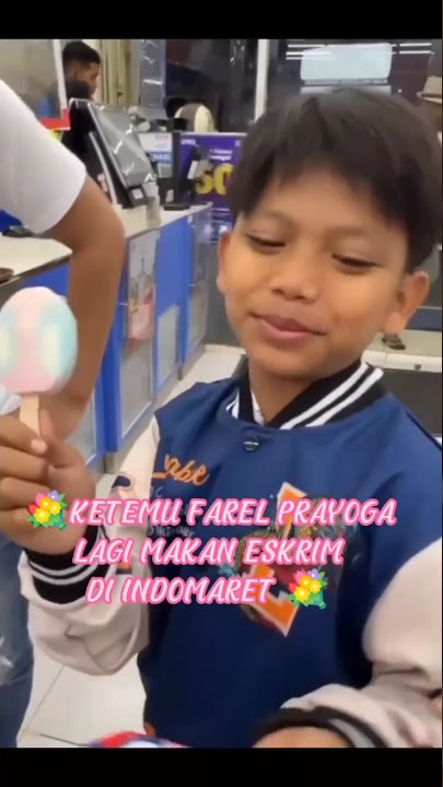 KETEMU FAREL PRAYOGA LAGI MAKAN ESKRIM DI INDOMARET_Mama & agra #shorts #viral #badut #eskrim #yupi