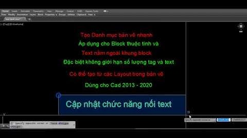 Lisp Tạo Danh Mục Bản vẽ - DM - cập nhật nối Text
