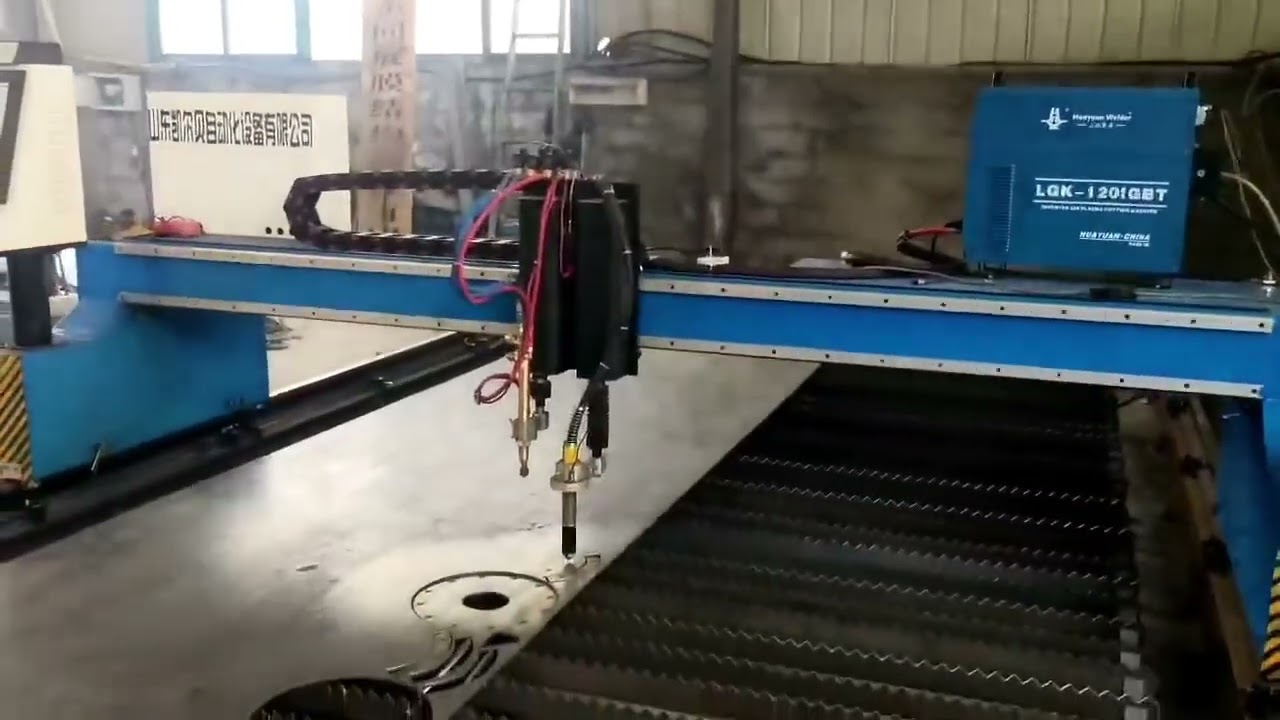 Yonik gantry plasma cutting machine, support flame and plasma cut, working area can be customized