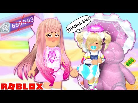 MY SPOILED LITTLE SISTER MADE ME BUY HER EVERYTHING IN ROYALE HIGH... Roblox Royale High