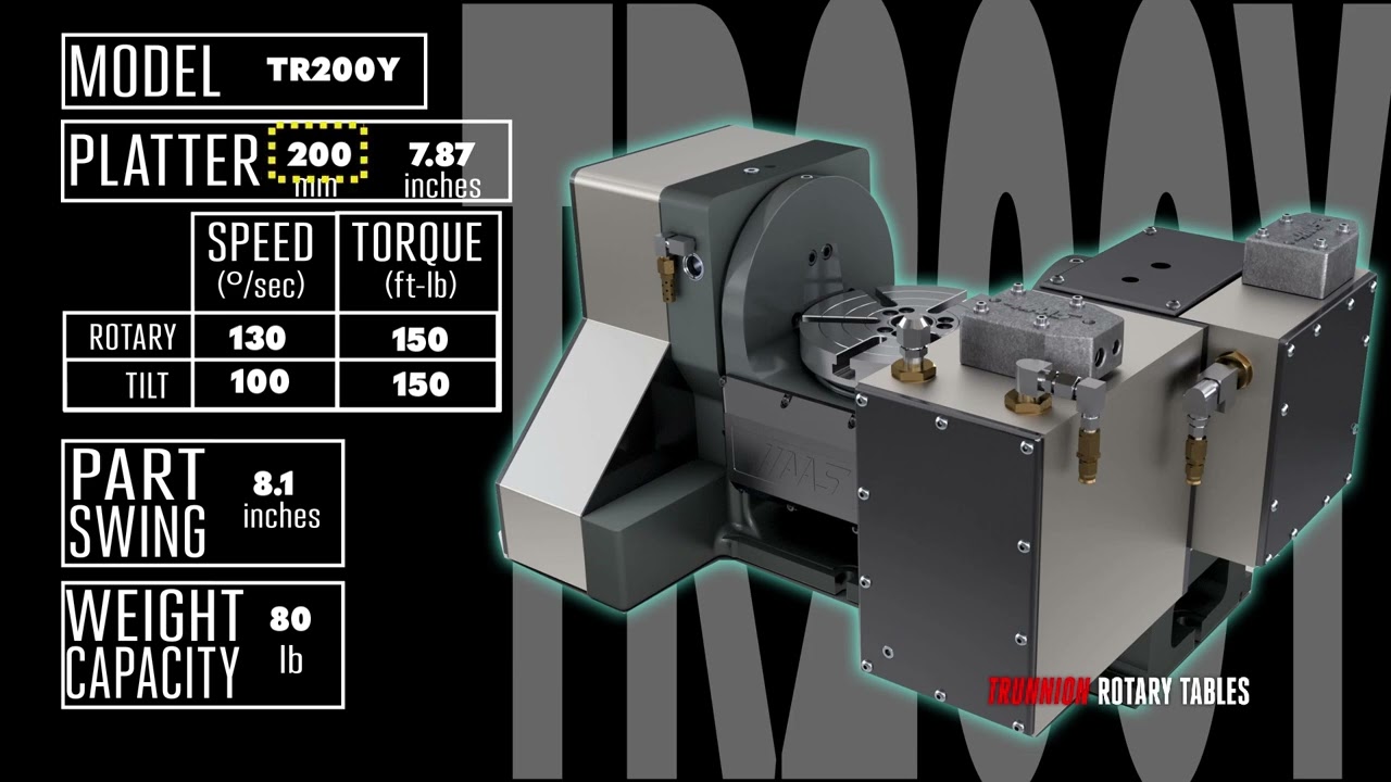 TR160 | トラニオン | 5軸ロータリー | ロータリーテーブルと