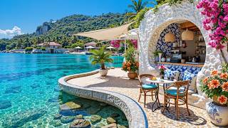 Blue Tide Seaside Café Jazz 🌊 Smooth Bossa Nova with Ocean Waves for Relaxing Mood