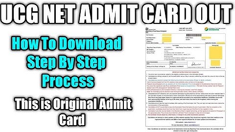 How to download ugc net June 2020official admit card | NTA UGC NET Admit Card.