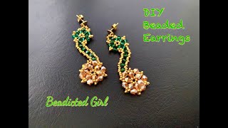 Bicone Earrings || DIY Beaded Earrings || Super Easy Tutorial