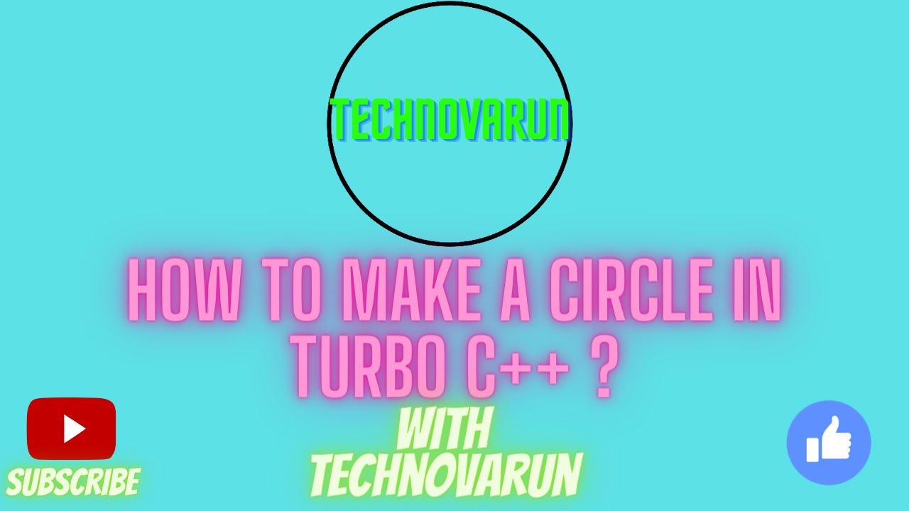 how make a circle in turbo c++ - YouTube