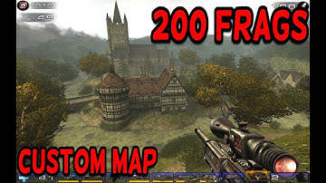 Lets Play Unreal Tournament 2004 Custom Map - DM-Goatswood - Average Bots 200 Frag Limit