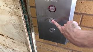 Decommissioned U.S. Mod by Kone Hydraulic Scenic Elevator at Locust Parking Garage in Santa Cruz, CA