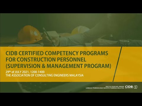 CIDB Certified Competency Programs for Construction Personnel Supervision and Management