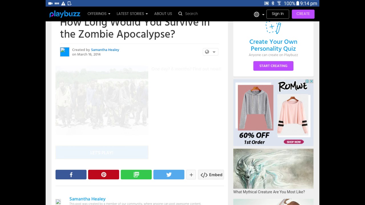 bj does how long would I survive the zombie apocalypse