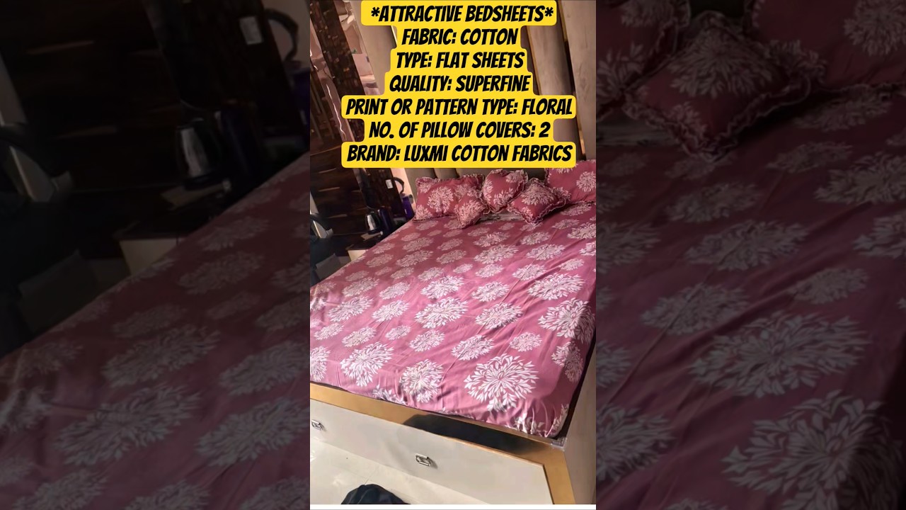 King size bedsheet,two decorative frill pillow set🤩, 