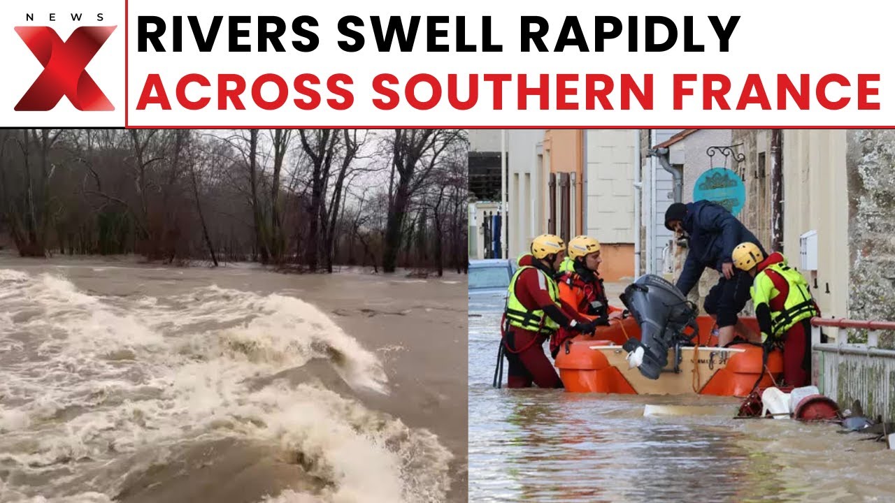 River Swells In Southern France As Extreme Flood Warning Issued After ...