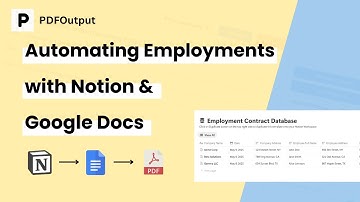 Employment Contract PDF Generator | Generate Employments on automation using Notion and Google Docs