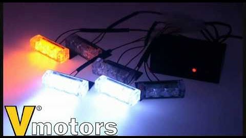 Amber/White 18-LED Emergency Warning Flash Strobe Light + 3-Mode Control Module