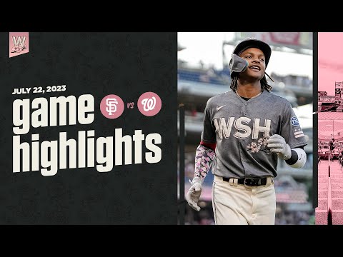 Giants vs. Nationals Game Highlights (7/22/23) | MLB Highlights