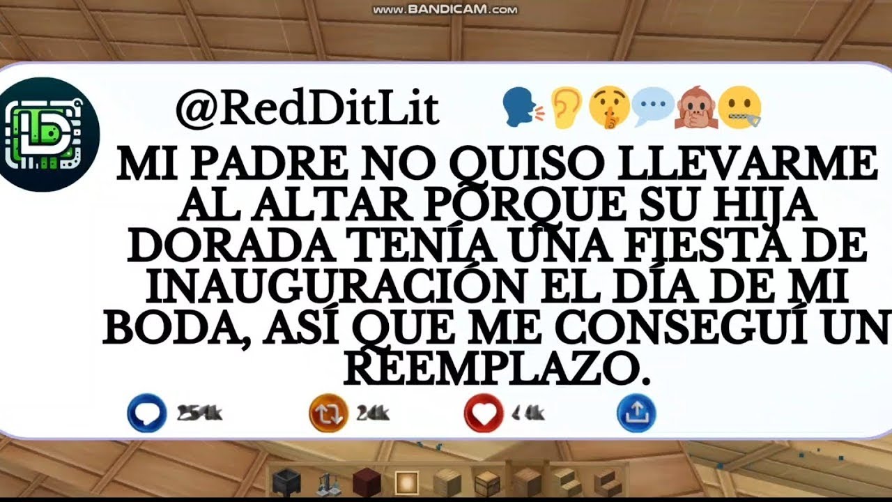 Mi padre no quiso llevarme al altar porque su hija dorada tenía una fiesta de inauguración el día