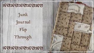 Autumn Themed Quilted Cover Junk Journal Flip Through | September 2022