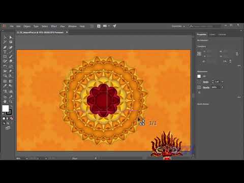 Placing Linked Image Adobe illustrator Tutorial in Hindi 46/56