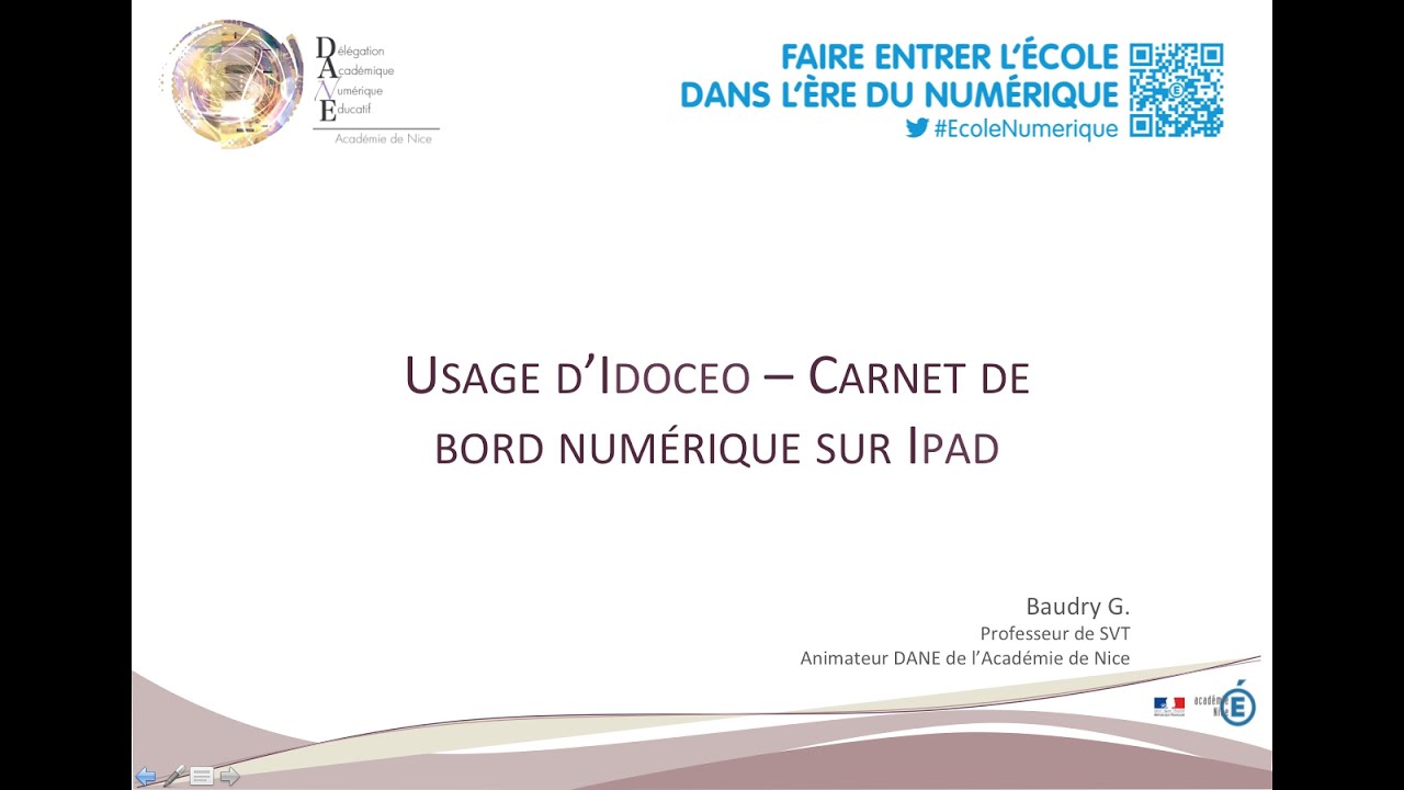 Idoceo Carnet De Bord Numerique Sur Ipad Espace Ressources Services Dane Nice