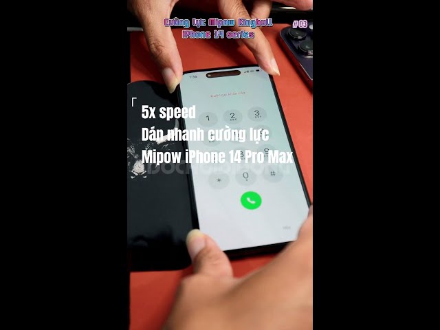 Tốc độ 5X - Dán nhanh cường lực Mipow Kingbull cho iPhone 14 Pro Max