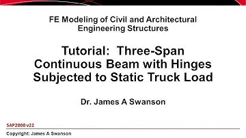 STR08 T02-SAP-22 - Tutorial: Three-Span Continuous Beam with Hinges in SAP2000